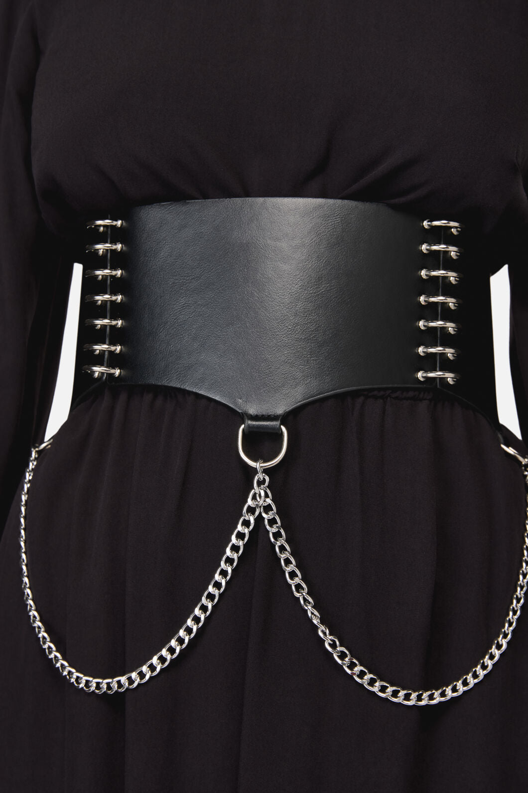 Black Friday - Side Ringed Corset Belt - black