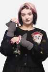 Black Friday - Shark Fingerless Gloves - grey