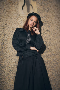 Black Friday - Eyelet Wool Beret - black