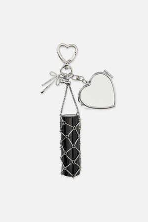Black Friday - Bag Charm Lipstick Holder - silver