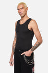 Black Friday - Roped In Pant Chain - silver-black