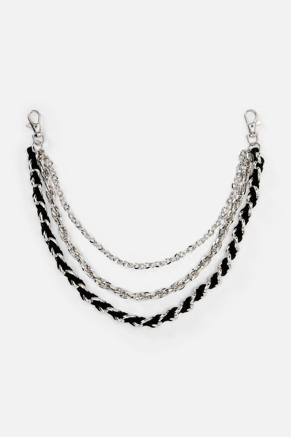 Black Friday - Roped In Pant Chain - silver-black
