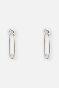 Black Friday - Safety Pin Earrings - silver