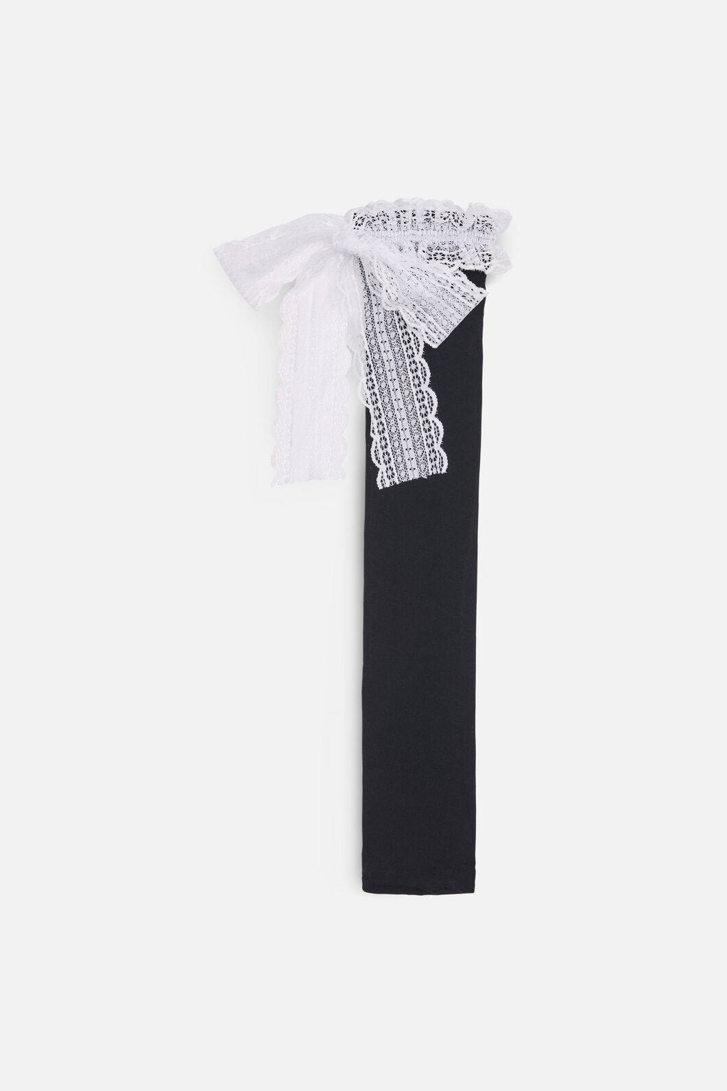 Black Friday - Contrast Lace Long Socks - black