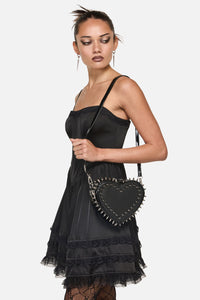Black Friday - Spiked Heart Two Way Bag - black