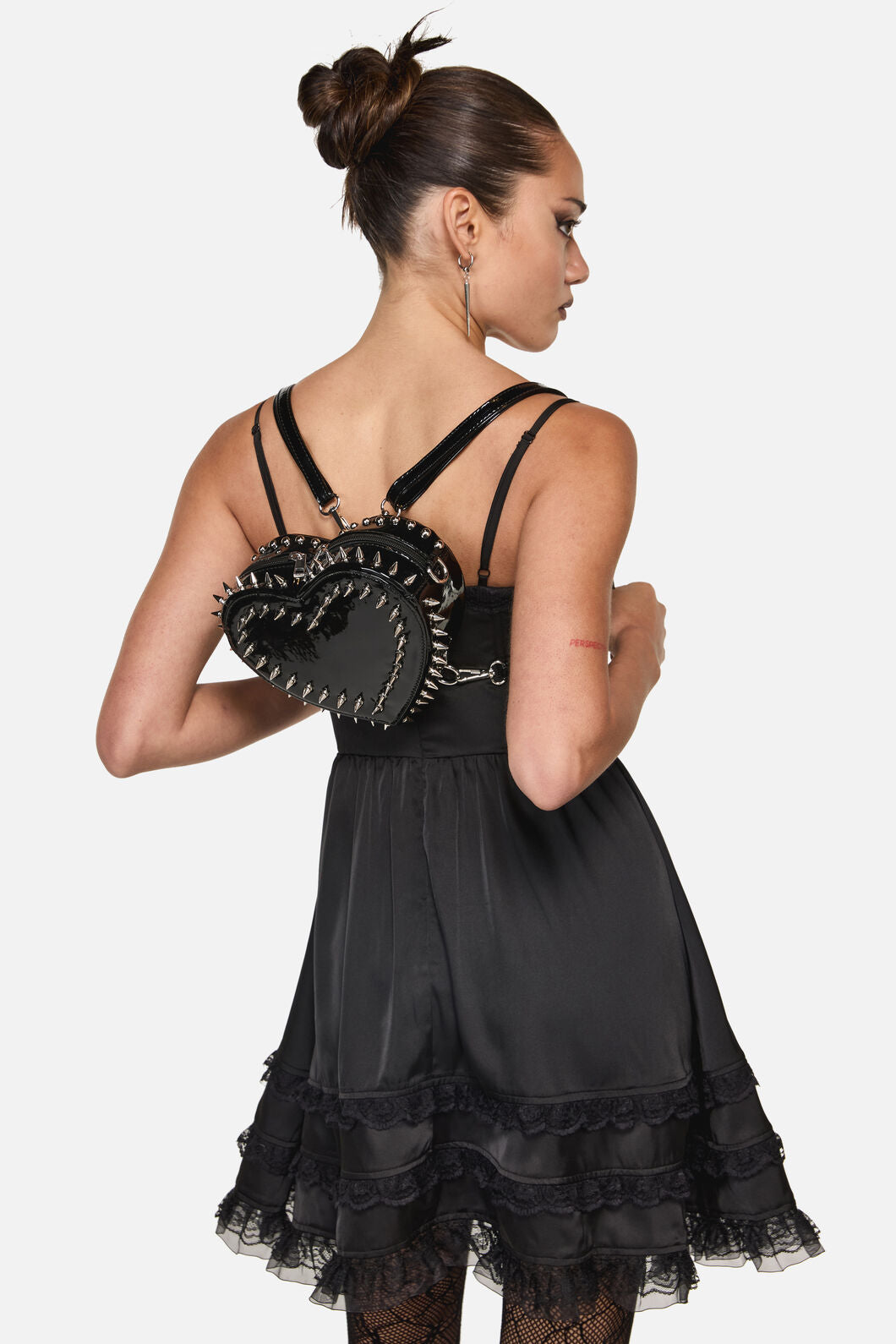 Black Friday - Spiked Heart Two Way Bag - black