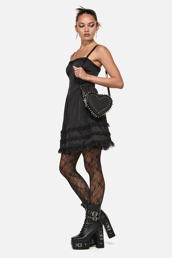 Black Friday - Spiked Heart Two Way Bag - black