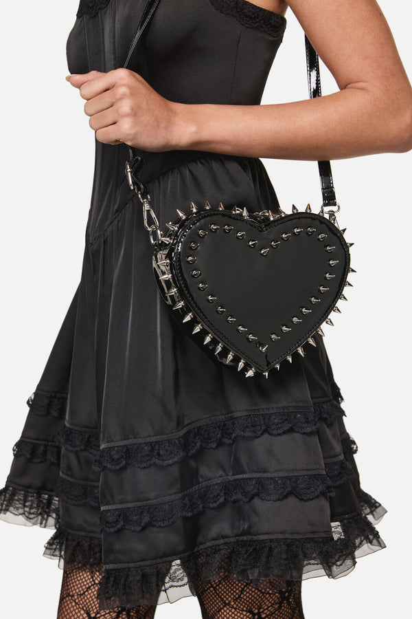 Black Friday - Spiked Heart Two Way Bag - black