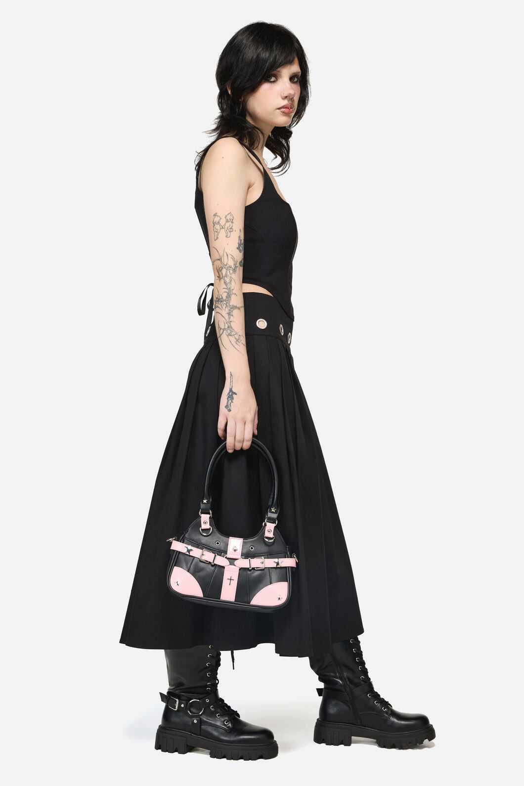 Black Friday - Black & Pink Handbag - black-pink