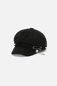 Black Friday - Ruffle & Removable Charm Hat - black