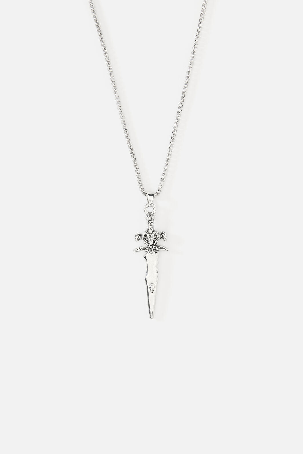 Black Friday - Sword Pendant Necklace - silver