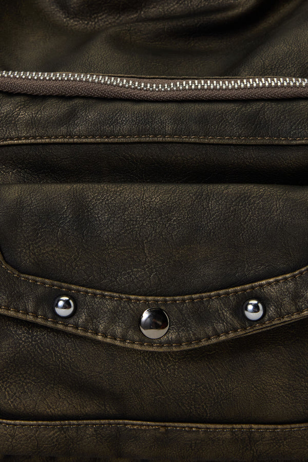 Black Friday - Golden Large Slouch Stud Bag - black-gold