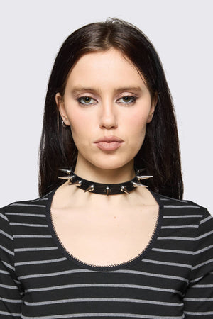 Black Friday - Spike Narrow Choker - black