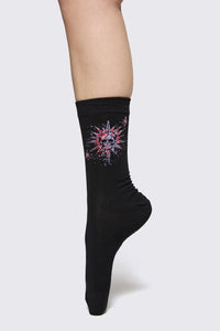 Black Friday - Trad Emo Skull Socks - black