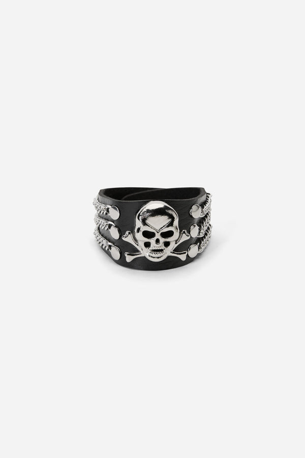 Black Friday - Chain & Skull Cuff - black