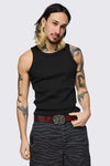 Black Friday - Floral Goth Belt - dark-red