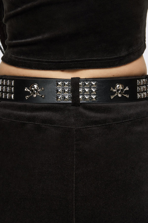 Black Friday - Skull & Stud Belt - black