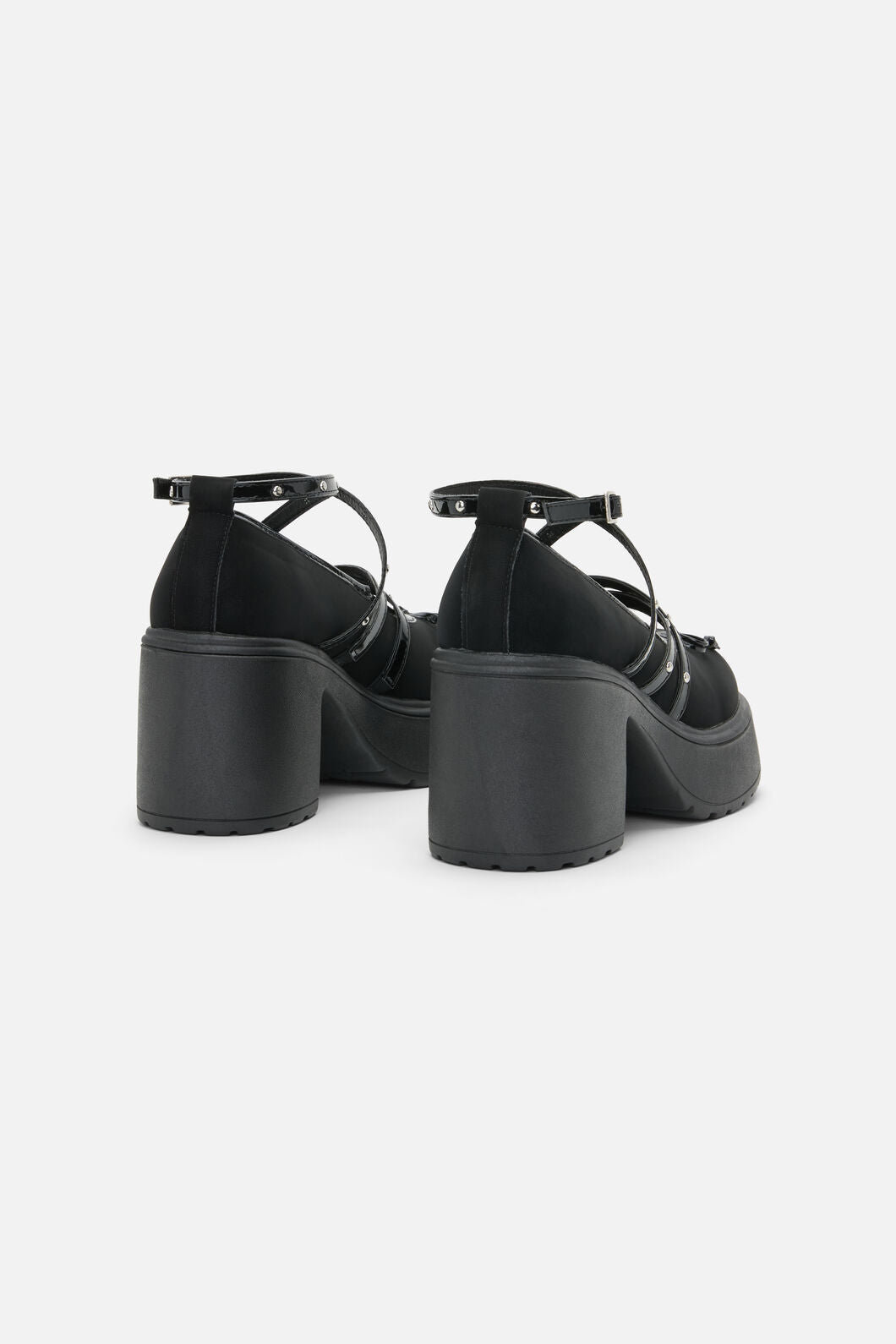Black Friday - Faux Suede Criss Cross Mary Ja - black