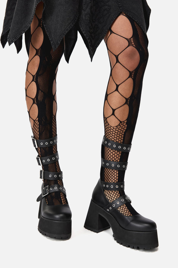 Black Friday - Strapped In Platform Mary Jane - black