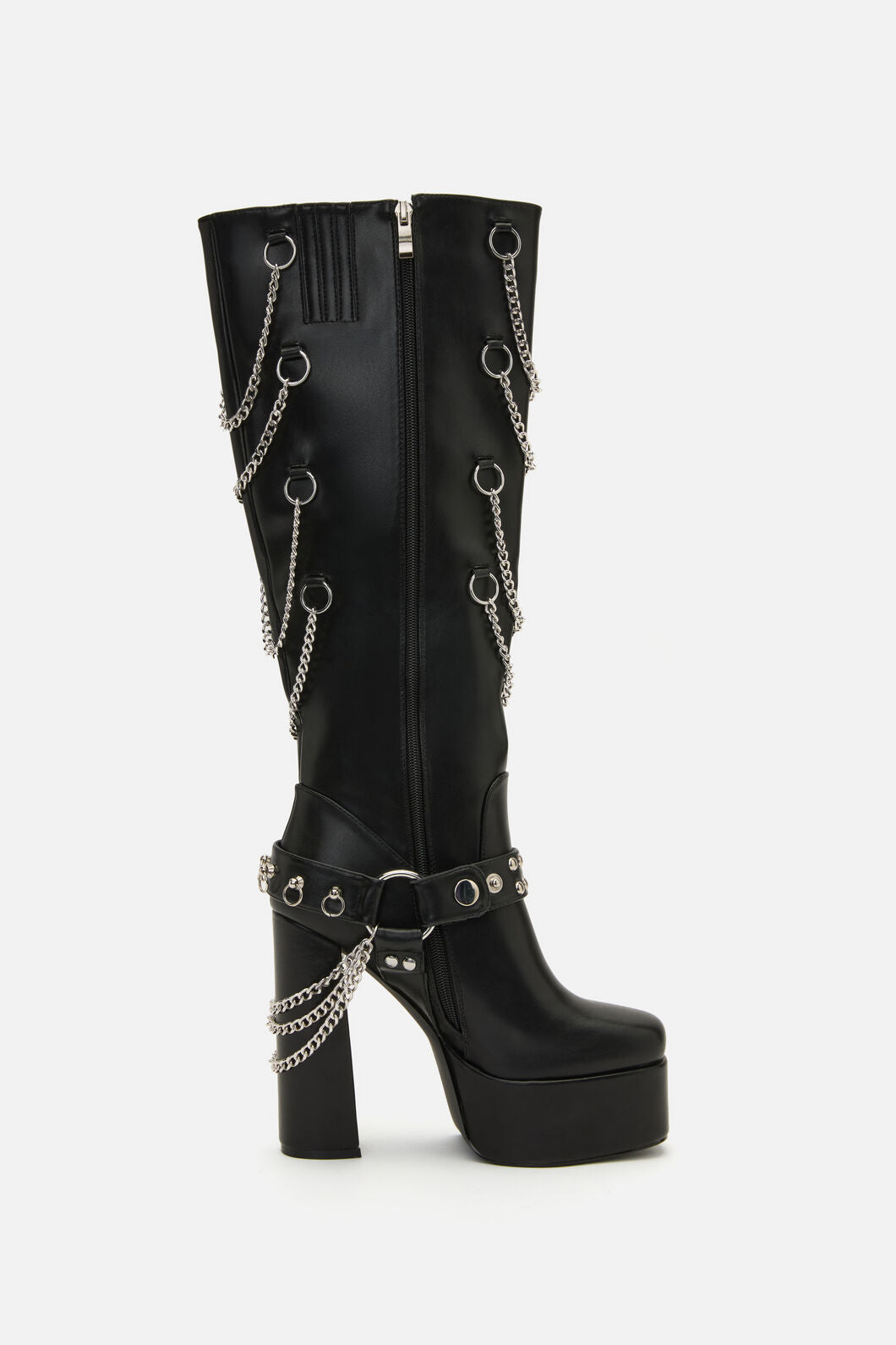 Black Friday - Chained In Heel Boots - black