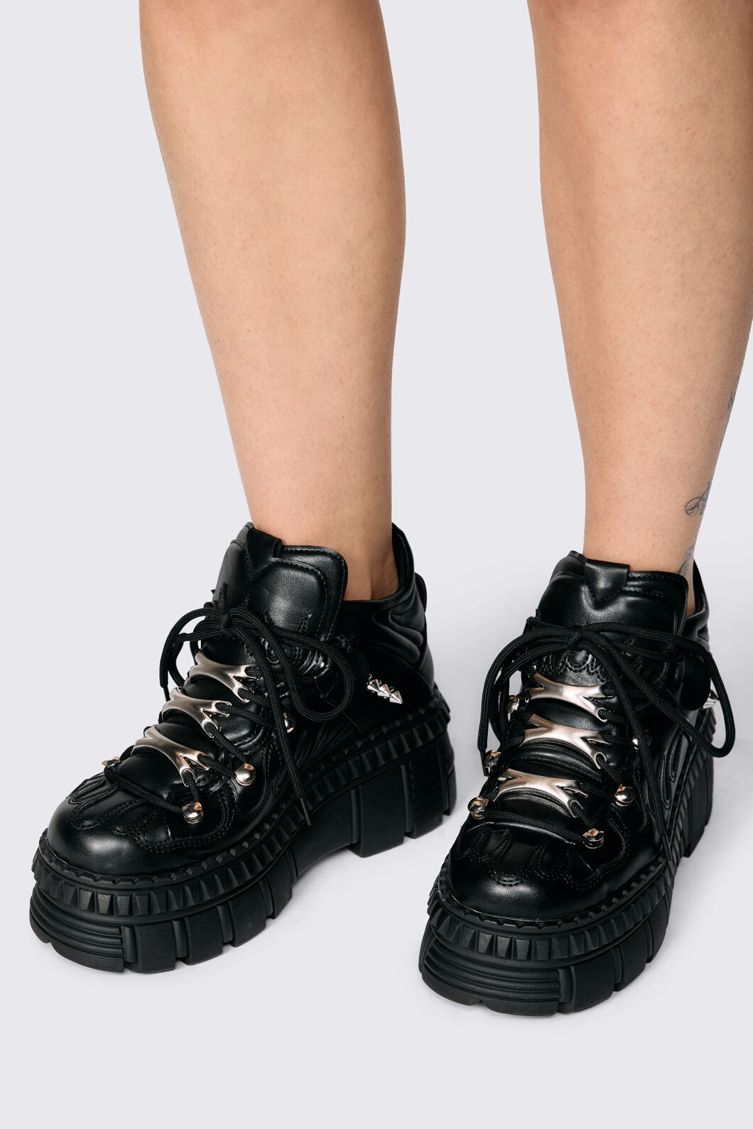 Black Friday - Flaming Platform Sneakers - black
