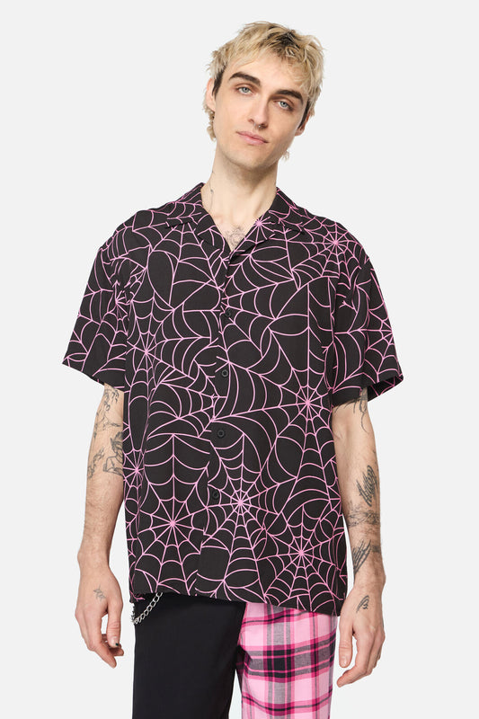 Dangerfield NZ - Rococo Life Spiderweb Ss Shirt - black