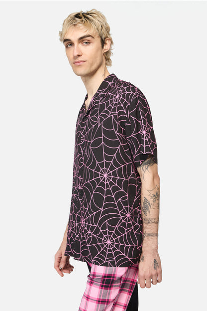 Dangerfield NZ - Rococo Life Spiderweb Ss Shirt - black