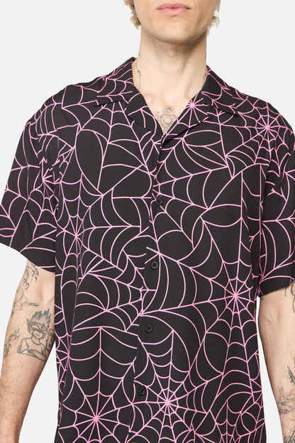 Dangerfield NZ - Rococo Life Spiderweb Ss Shirt - black