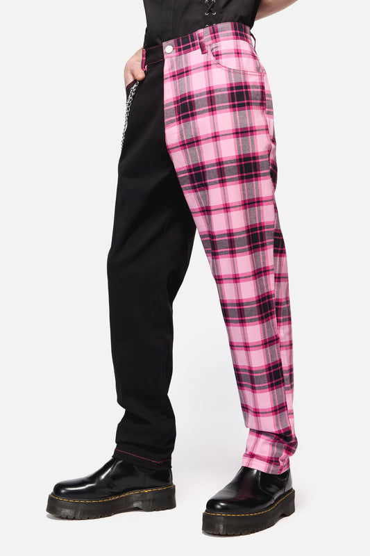 Dangerfield NZ - Rococo Life ContrastTartanPant - black-pink