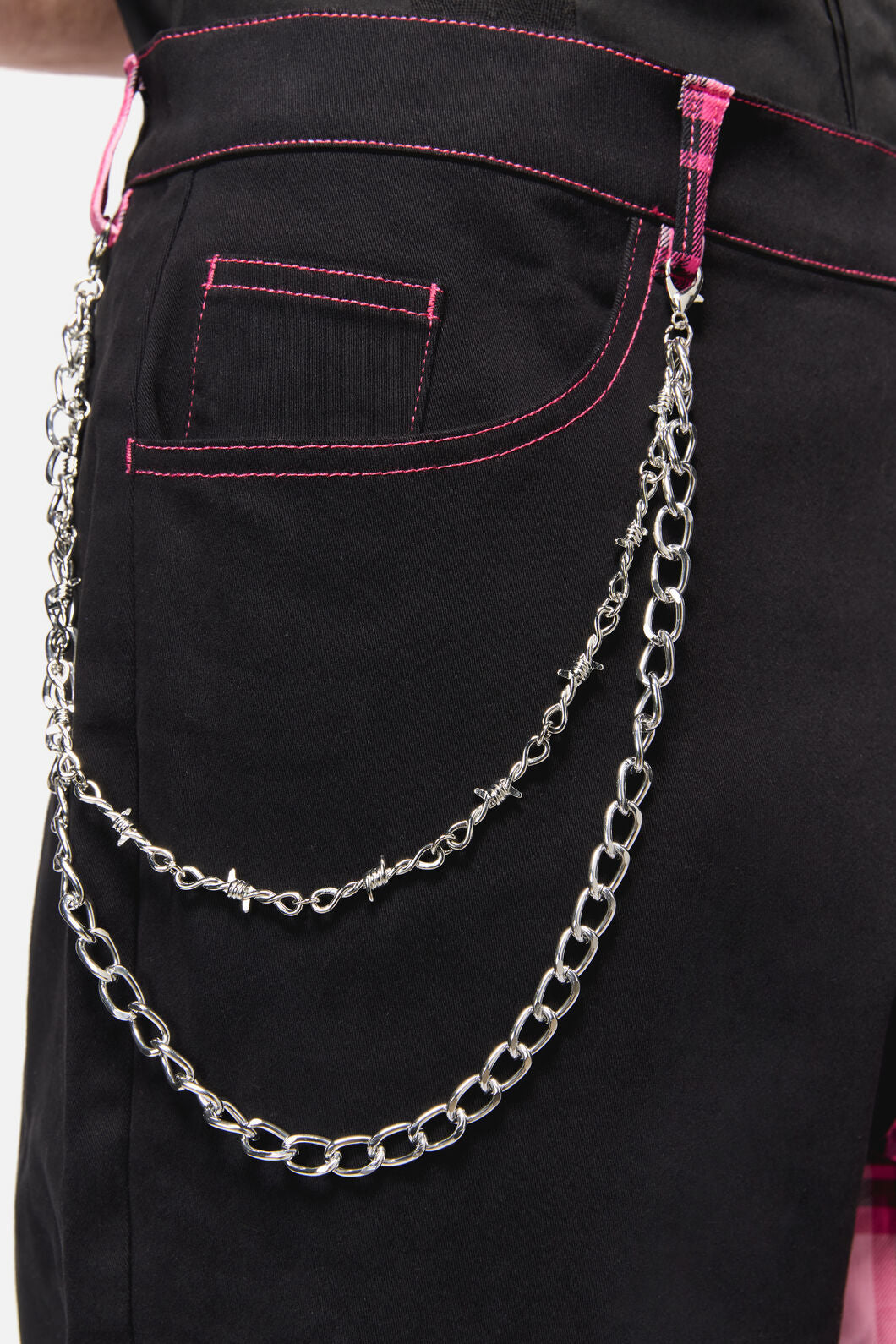 Dangerfield NZ - Rococo Life ContrastTartanPant - black-pink