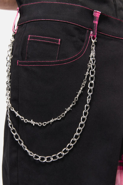 Dangerfield NZ - Rococo Life ContrastTartanPant - black-pink