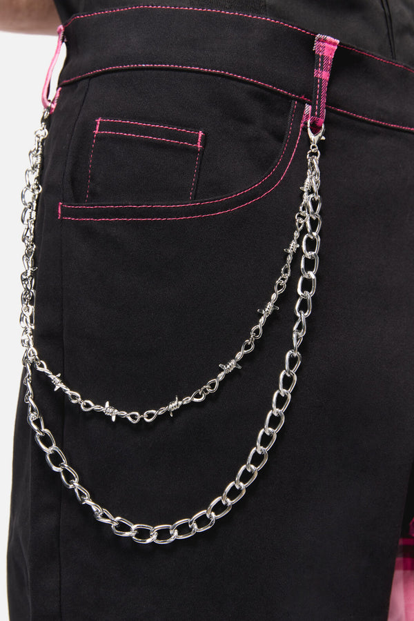 Dangerfield NZ - Rococo Life ContrastTartanPant - black-pink