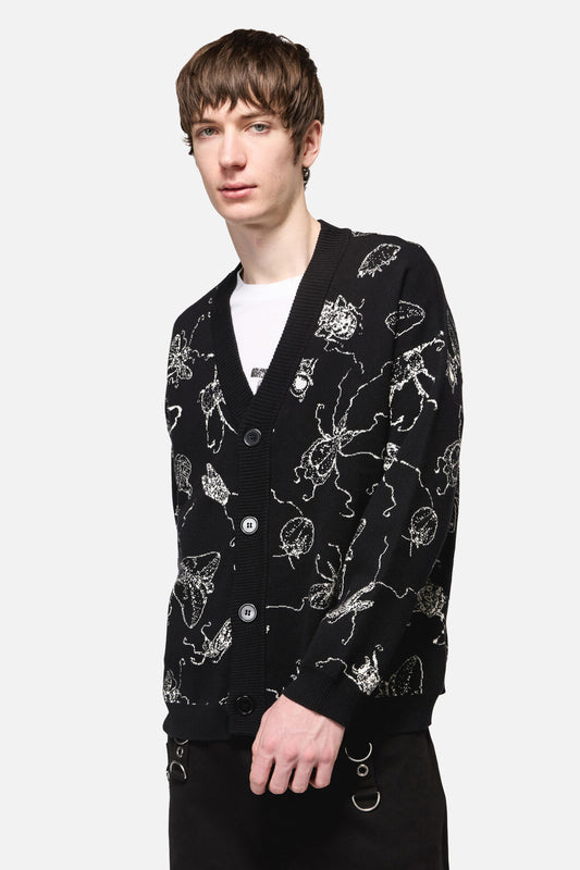 Dangerfield NZ - Dark Pieridae Knit Cardi - black