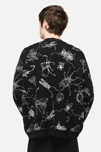 Dangerfield NZ - Dark Pieridae Knit Cardi - black