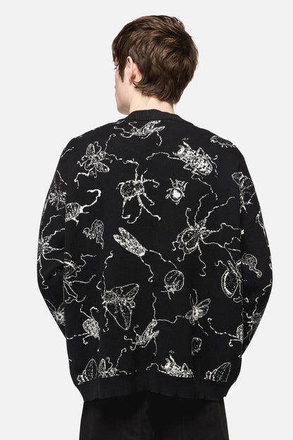 Dangerfield NZ - Dark Pieridae Knit Cardi - black
