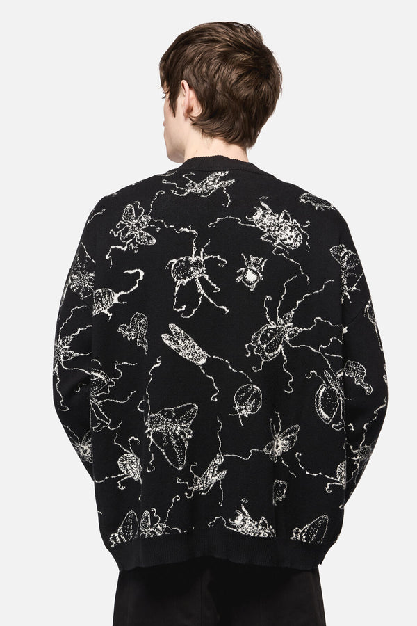Dangerfield NZ - Dark Pieridae Knit Cardi - black