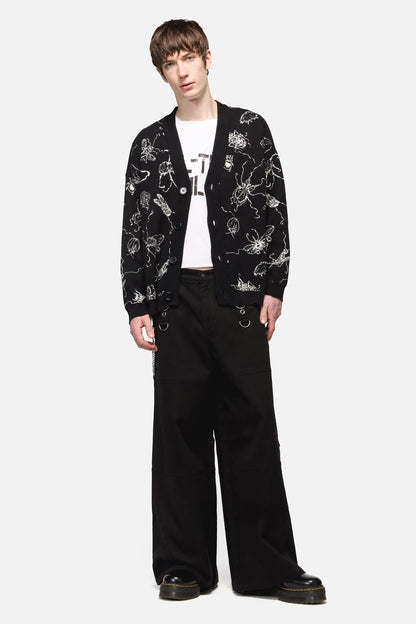 Dangerfield NZ - Dark Pieridae Knit Cardi - black