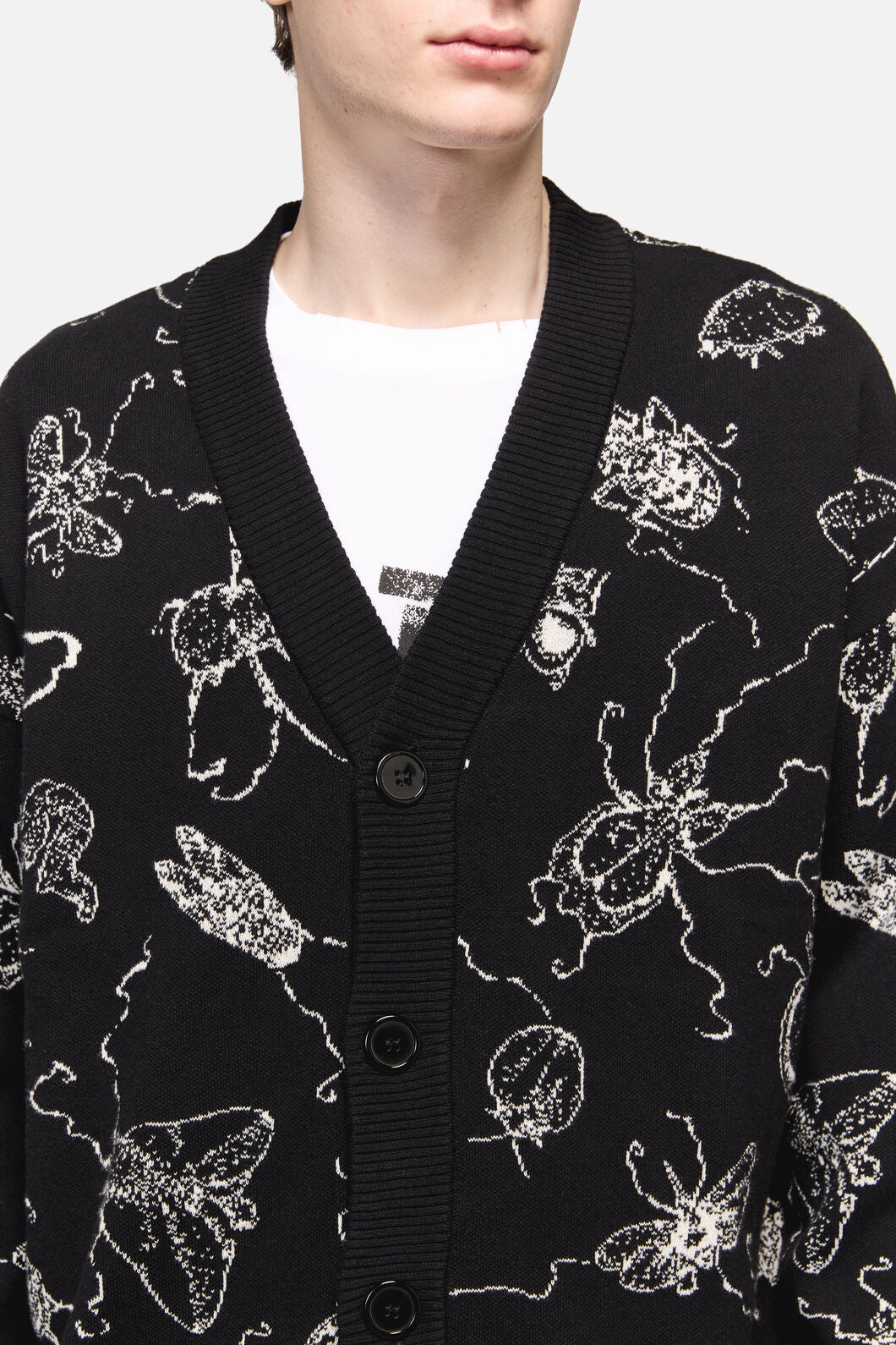 Dangerfield NZ - Dark Pieridae Knit Cardi - black