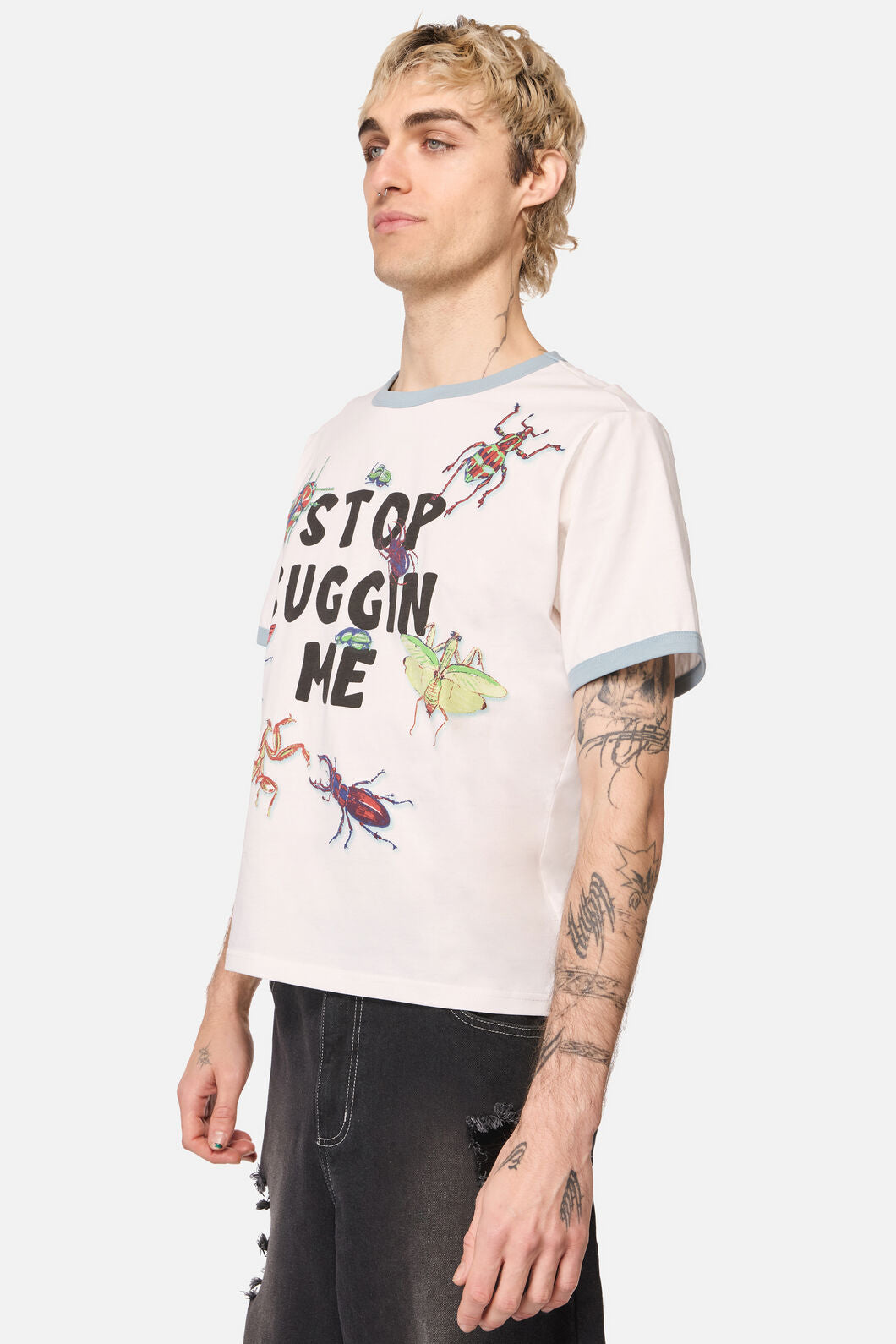 Dangerfield NZ - Stop Buggin Me Tee - cream