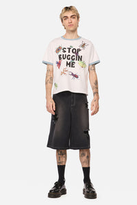Dangerfield NZ - Stop Buggin Me Tee - cream