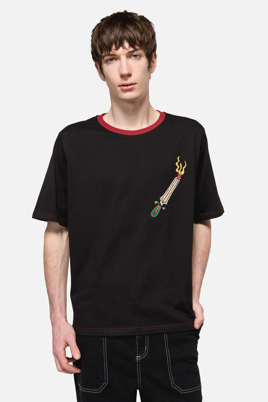 Dangerfield NZ - Dangerous Grunge Crop Tee - black