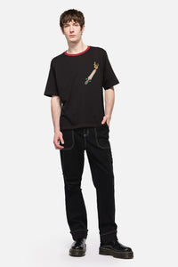 Dangerfield NZ - Dangerous Grunge Crop Tee - black