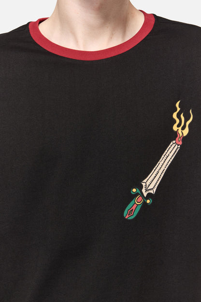 Dangerfield NZ - Dangerous Grunge Crop Tee - black