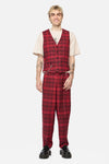Dangerfield NZ - Over It Tartan Vest - red