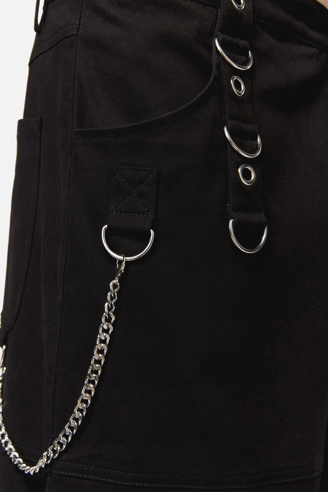 Dangerfield NZ - Defiant GrungeTrimWideLegCargo - black