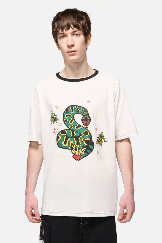 Dangerfield NZ - Lawless Print Tee - white