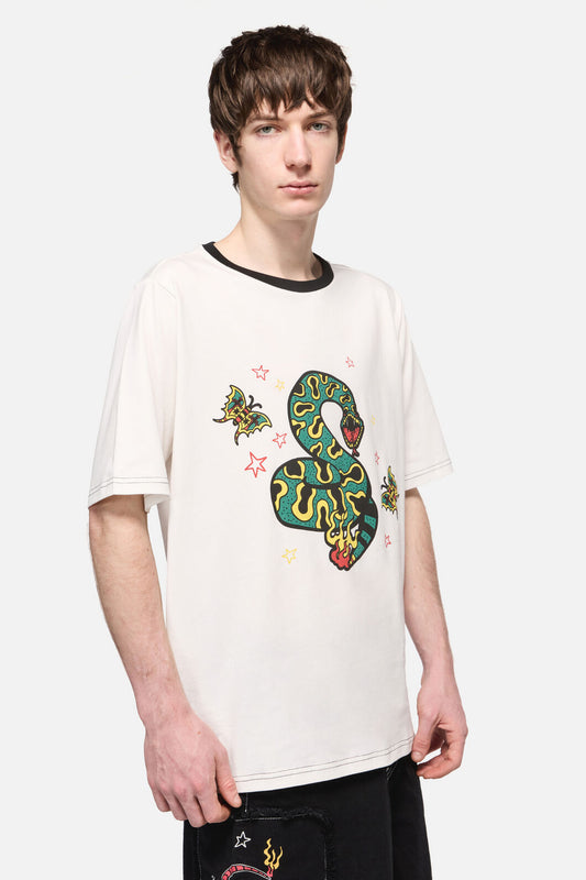 Dangerfield NZ - Lawless Print Tee - white