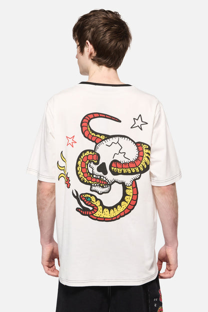 Dangerfield NZ - Lawless Print Tee - white