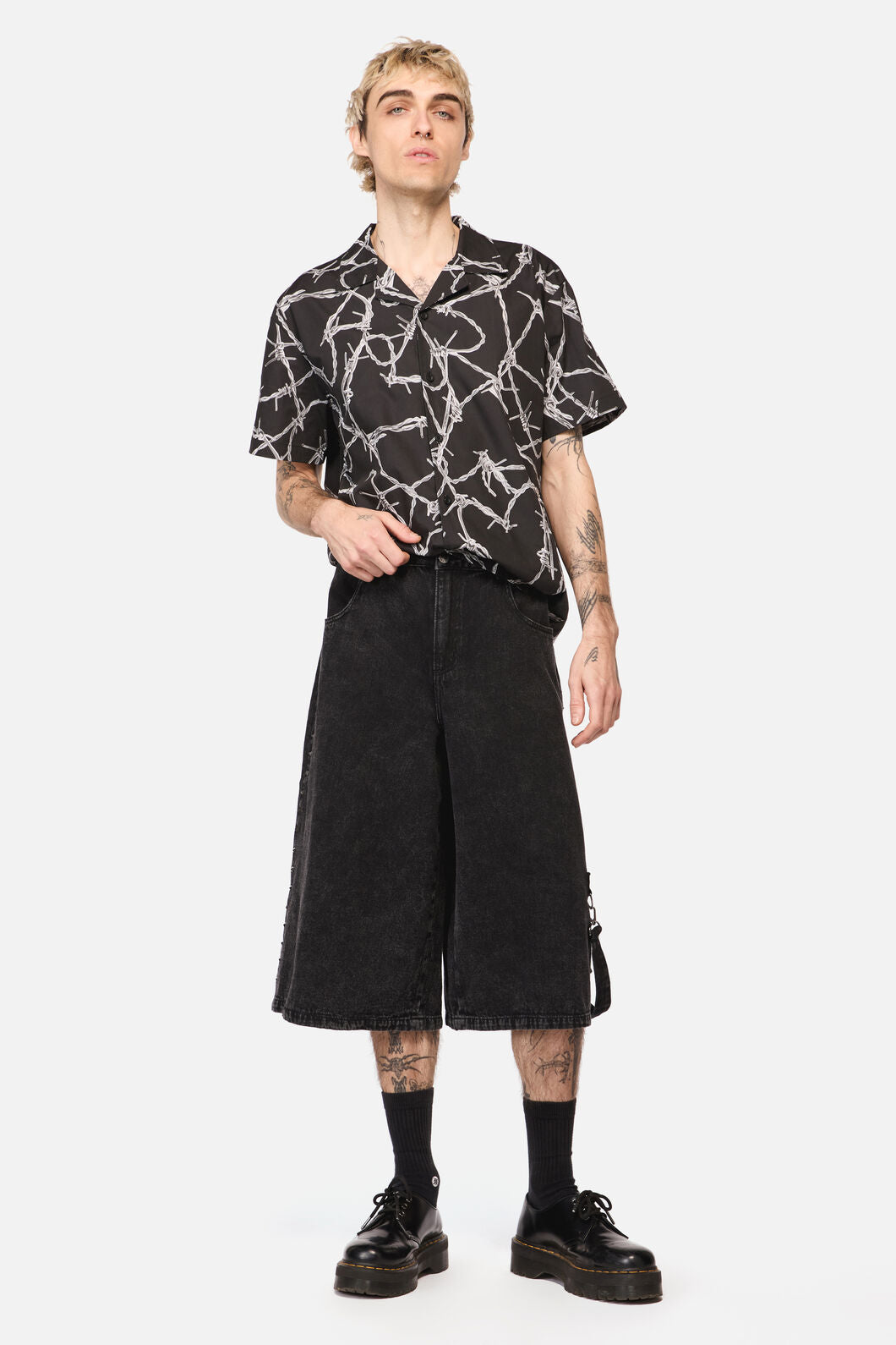 Dangerfield NZ - Lawless Stud Wide Leg Jeans - black