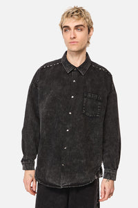 Dangerfield NZ - Lawless Stud LS Shirt - black